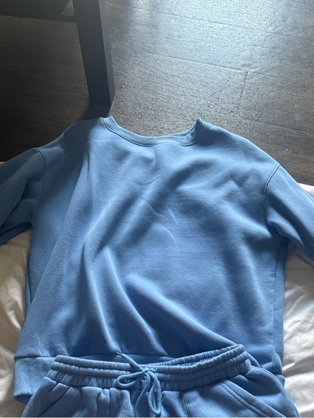 Women's Lightweight Blue Crewneck Sweatshirt by
